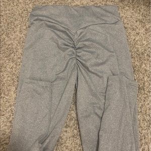shein butt scrunch grey leggings
